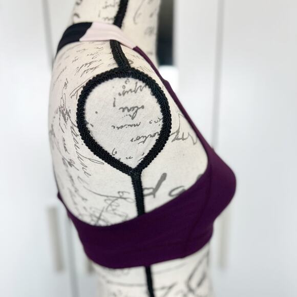 Lululemon All Sport Bra Plum/Pow Stripe Raspberry Glo Light - Picture 10 of 10